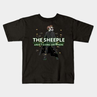 Sheeple arent Going Anywhere Black Sheep Kids T-Shirt